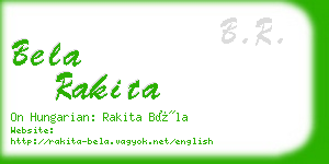 bela rakita business card